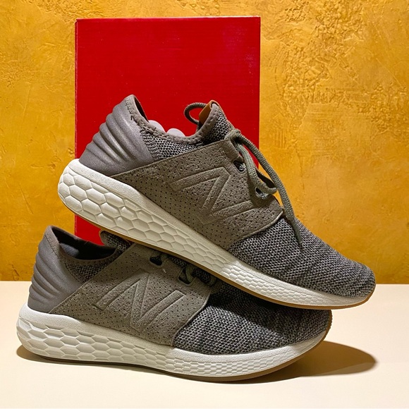 MEN’S NEW BALANCE FRESH FOAM CRUZ KNIT MCRUZKO2 SHOES, MILITARY OLIVE 9 2E WIDE - Picture 2 of 14